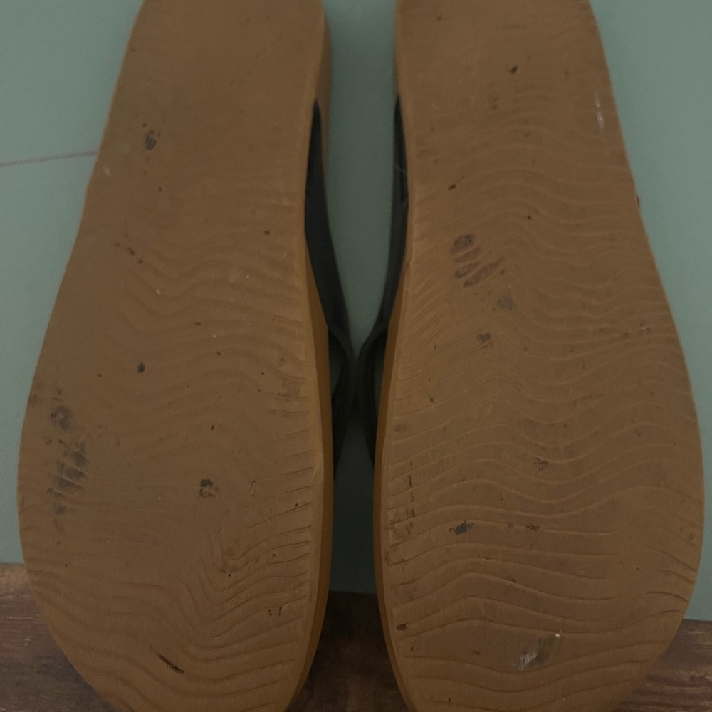 Women’s Reef Cushion Court Comfort Flip Flips Size 9’ Black & Tan  Leather - Picture 3 of 4